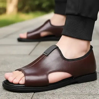 Sandalia Confort en Cuero Casual